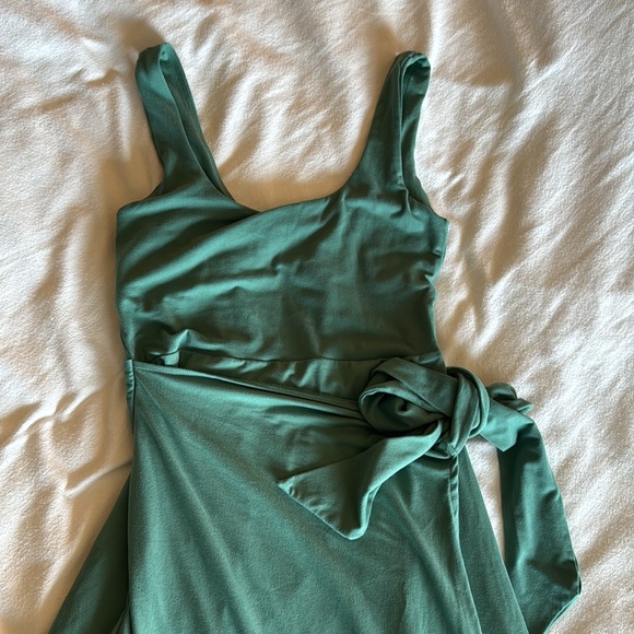 Ardene teal midi wrap dress - Picture 3 of 7